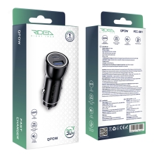 Купити Автомобільний Зарядний Пристрій Ridea RCC-30110 QPow 1USB/1USB-C PD/QC 30W
