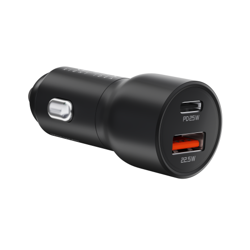 Автомобільний Зарядний Пристрій Ridea RCC-47114 QPow Pro 1USB/1USB-C PD/QC 47.5W+Type-C to Type-C превью 2