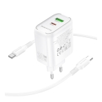 Купить Сетевое Зарядное Устройство Borofone BA89A 1USB-C/1USB PD/QC 30W+Type-C to Type-C, 6