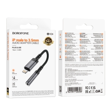 Купить Переходник Borofone BV24 iP to AUX 3.5mm (female) 15cm