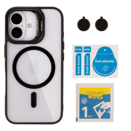 Купити Чохол TPU+PC+Metal Stand Case with MagSafe and Camera Lenses для iPhone 16, 3