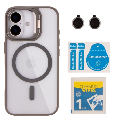 Купити Чохол TPU+PC+Metal Stand Case with MagSafe and Camera Lenses для iPhone 16, 8