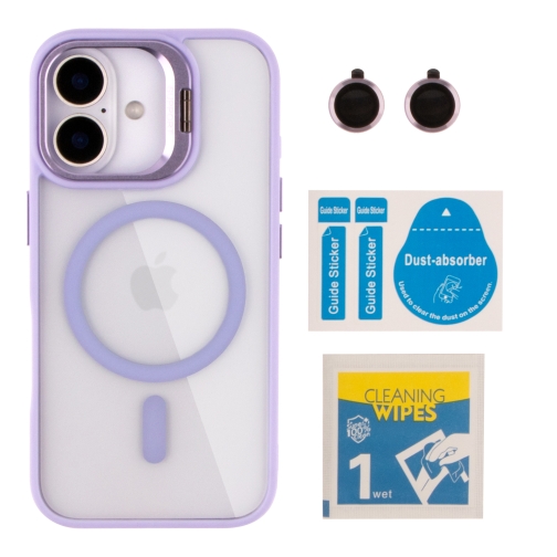 Купити Чохол TPU+PC+Metal Stand Case with MagSafe and Camera Lenses для iPhone 16, 12