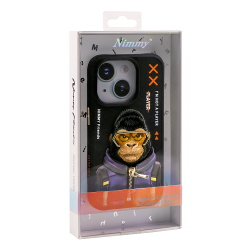 Чохол TPU+PC Nimmy 3D with Metal Buttons для iPhone 15 превью 2