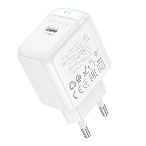 Купити Мережевий Зарядний Пристрій Borofone BAS43A 1USB-C PD/QC 20W, 4