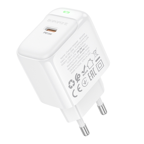 Мережевий Зарядний Пристрій Borofone BAS43A 1USB-C PD/QC 20W превью 4