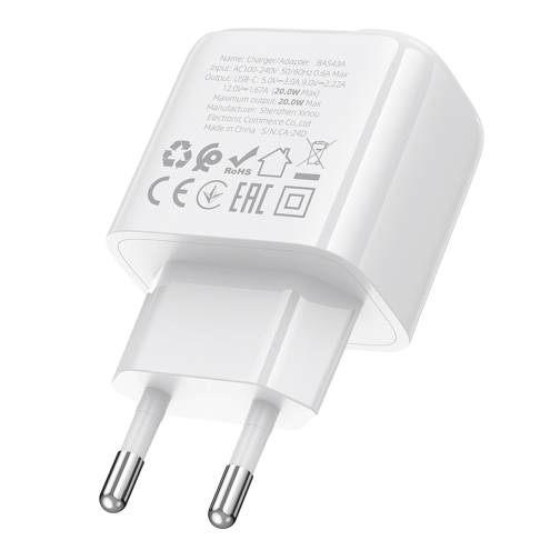 Купити Мережевий Зарядний Пристрій Borofone BAS43A 1USB-C PD/QC 20W, 5