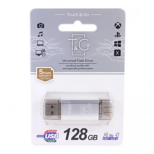 Купити USB Flash Drive T&G 128gb USB/Type C 009, 2