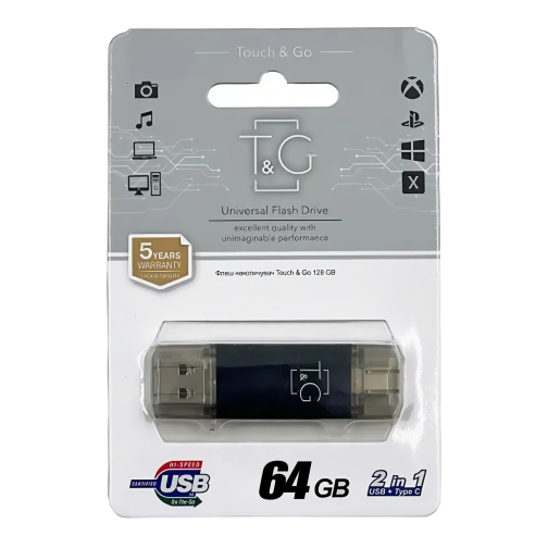 USB Flash Drive 3.0 T&G 64gb USB/Type C 009 превью 2