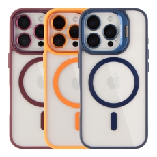 Купить Чехол TPU+PC+Metal Stand Case with MagSafe and Camera Lenses для iPhone 16 Pro