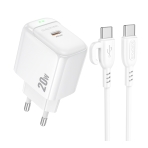 Купити Мережевий Зарядний Пристрій Borofone BAS43A 1USB-C PD/QC 20W+Type-C to Type-C