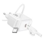 Купити Мережевий Зарядний Пристрій Borofone BAS43A 1USB-C PD/QC 20W+Type-C to Type-C, 5