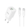 Купити Мережевий Зарядний Пристрій Hoco C149A 1USB/1USB-C PD/QC 30W+Type-C to Type-C