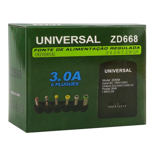 Купити Універсальний зарядний пристрій ZD668+6 Tips/30W, 2
