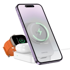 Купити Бездротовий Зарядний Пристрій Borofone BQ38 3-in-1 For iWatch Купити Бездротовий Зарядний Пристрій Borofone BQ38 3-in-1 For iWatch
