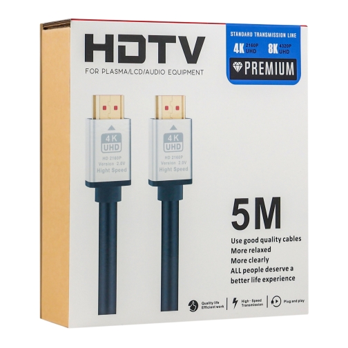Купить Cable HDMI- HDMI 2.0V 5m 4K Premium, 2