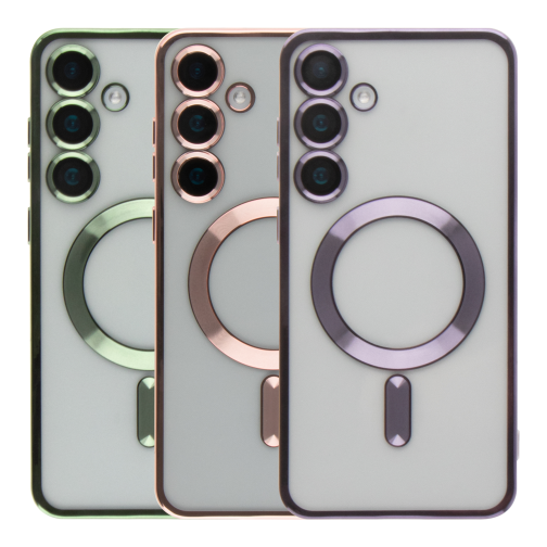 Чoхол TPU Metallic Full Camera with Magsafe для Samsung Galaxy S25+ 5G (S936)