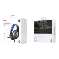 Купити Ігрові Навушники XO-GE-09 Static RGB Long Mic Headworn USB+3.5 (with adapter cable)