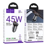 Купить Авто Зарядное Устройство Hoco NZ16B 2USB-C QC/PD45W, 2