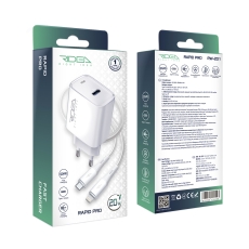Купити Мережевий Зарядний Пристрій Ridea RW-20125 Rapid Pro 1USB-C QC/PD 20W+Type-C to Lightning Купити Мережевий Зарядний Пристрій Ridea RW-20125 Rapid Pro 1USB-C QC/PD 20W+Type-C to Lightning