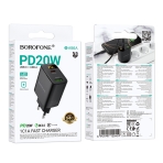 Купить Сетевое Зарядное Устройство Borofone BA96A 1USB-C/1USB PD/QC 20W Led Display, 2