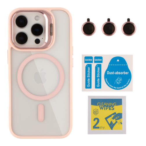 Чохол TPU+PC+Metal Stand Case with MagSafe and Camera Lenses для iPhone 16 Pro Max превью 10