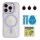 Купити Чохол TPU+PC+Metal Stand Case with MagSafe and Camera Lenses для iPhone 16 Pro Max Purple