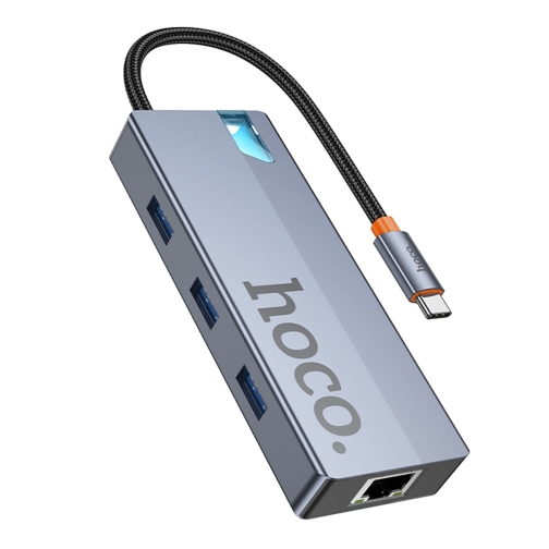 Купить USB Hub Hoco HB51 Type-C 6-in-1 (HDTV+RJ45-100Mbps+PD+USB3.0*3)