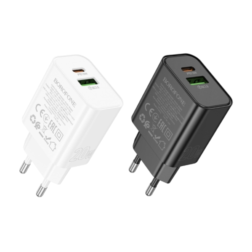 Купить Сетевое Зарядное Устройство Borofone BA88A 1USB-C/1USB PD/QC 20W