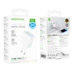 Купить Сетевое Зарядное Устройство Borofone BA89A 1USB-C/1USB PD/QC 30W, 2