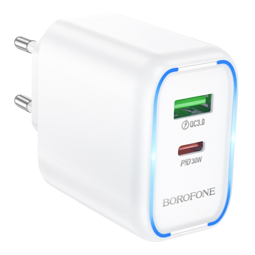 Купить Сетевое Зарядное Устройство Borofone BA89A 1USB-C/1USB PD/QC 30W, 4