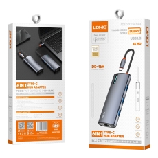 Купити USB Hub LDNIO DS-16H Type-C To PD*1(100W)+HDMI*1(4K@30hz)+USB3.0*3+RJ45*1(1Gbps) Купити USB Hub LDNIO DS-16H Type-C To PD*1(100W)+HDMI*1(4K@30hz)+USB3.0*3+RJ45*1(1Gbps)
