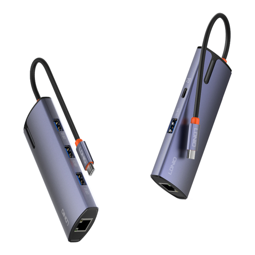 USB Hub LDNIO DS-16H Type-C To PD*1(100W)+HDMI*1(4K@30hz)+USB3.0*3+RJ45*1(1Gbps) превью 6