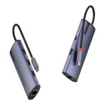 Купити USB Hub LDNIO DS-16H Type-C To PD*1(100W)+HDMI*1(4K@30hz)+USB3.0*3+RJ45*1(1Gbps), 6