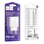 Купить Сетевое Зарядное Устройство Hoco C143A 1USB-C PD/QC 20W, 2