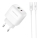 Купити Мережевий Зарядний Пристрій XO L137 1USB-C/1USB PD/QC 20W+Type-C to Type-C New Logo Білий