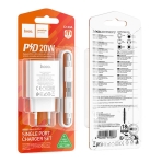 Купить Сетевое Зарядное Устройство Hoco C143A 1USB-C PD/QC 20W+Type-C to Type-C, 2
