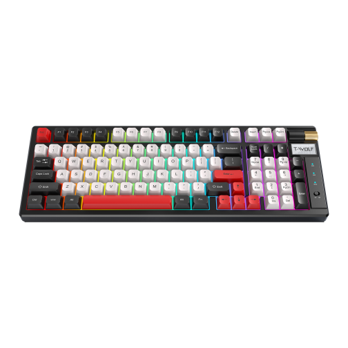 Клавіатура TWolf T70 LED  Red Switch (TypeC+2.4ghz+BT) превью 7