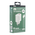 Купити Мережевий Зарядний Пристрій Remax RP-U120 20W A+C+Type-C to Type-C, 2