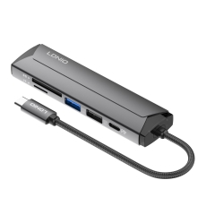 Купити USB Hub LDNIO DS-56H Type-C To PD3.0*1(100W)+HDMI*1(4K@30hz)+USB2.0*1+SD+TF