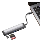 Купити USB Hub LDNIO DS-56H Type-C To PD3.0*1(100W)+HDMI*1(4K@30hz)+USB2.0*1+SD+TF, 8