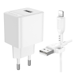 Купити Мережевий Зарядний Пристрій Borofone BAS11A 1USB 2.1A+USB to Lightning, 6