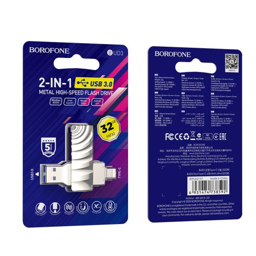 Купить USB Flash Drive Borofone BUD3 USB3.0 Type C 32GB