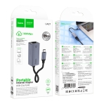 Купить Переходник Hoco UA37 Type-C to Ethernet adapter (1000 Mbps/1Gbit), 2