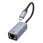 Купить Переходник Hoco UA37 Type-C to Ethernet adapter (1000 Mbps/1Gbit), 4
