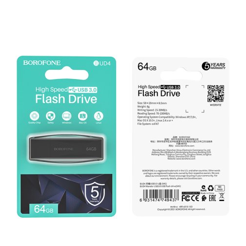 Купить USB Flash Drive Borofone BUD4 USB3.0 64GB