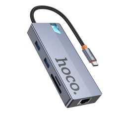 Купити Хаб USB Hoco HB52 Type-C 8-in-1 (HDTV+RJ45-100Mbps+SD/TF+PD+Type-C3.0+USB3.0*2) Купити Хаб USB Hoco HB52 Type-C 8-in-1 (HDTV+RJ45-100Mbps+SD/TF+PD+Type-C3.0+USB3.0*2)