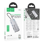 Купити Хаб USB Hoco HB52 Type-C 8-in-1 (HDTV+RJ45-100Mbps+SD/TF+PD+Type-C3.0+USB3.0*2), 2