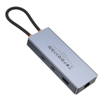 Купити Хаб USB Hoco HB52 Type-C 8-in-1 (HDTV+RJ45-100Mbps+SD/TF+PD+Type-C3.0+USB3.0*2), 7