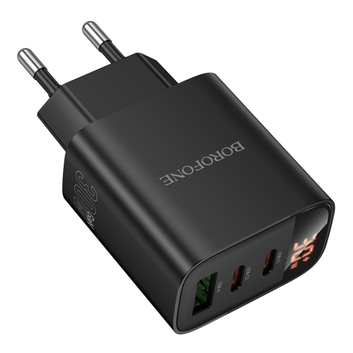 Купити Мережевий Зарядний Пристрій Borofone BA98A 2USB-C/1USB PD/QC 30W Led Display, 3